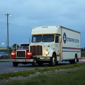 caminhão carregado com cigarros