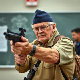 educadora ameaça arma colégio cívico-militar
