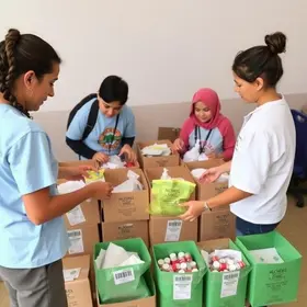 entrega de kits de higiene pessoal a idosos