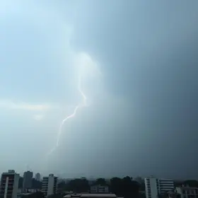 alerta vermelho de tempestade